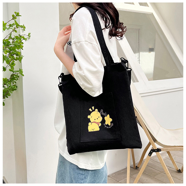 New high-appeartion-level hand-held tote bags are selling well, large-capacity single-shoulder crossbody bags, and wholesale canvas bags for junior and senior high school students Specification drawing