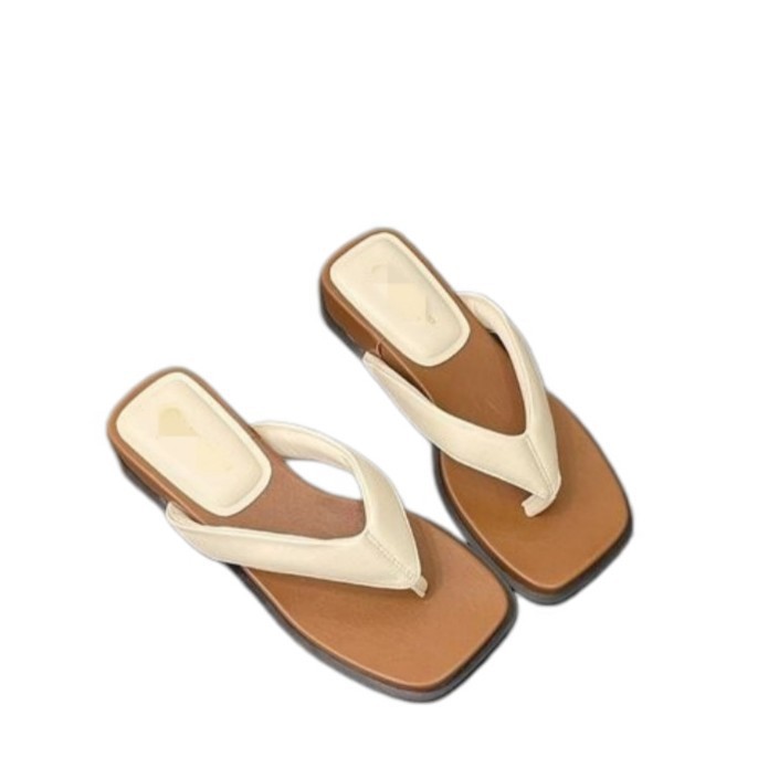 La versión coreana de las zapatillas de flip flops para mujeres en verano 06 nuevo temperamento de verano zapatillas de playa de vacaciones zapatillas de mujer image 5