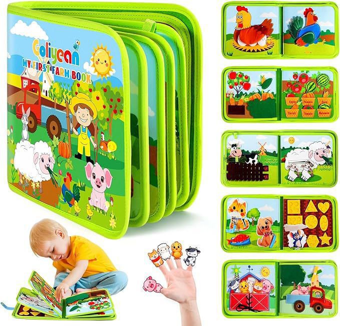 Educación temprana dibujos animados fieltro libro de tela transfronteriza Montessori bebé niños libro tranquilo Desarrollo Inteligencia Rainbow Book 3D ESTÉREO