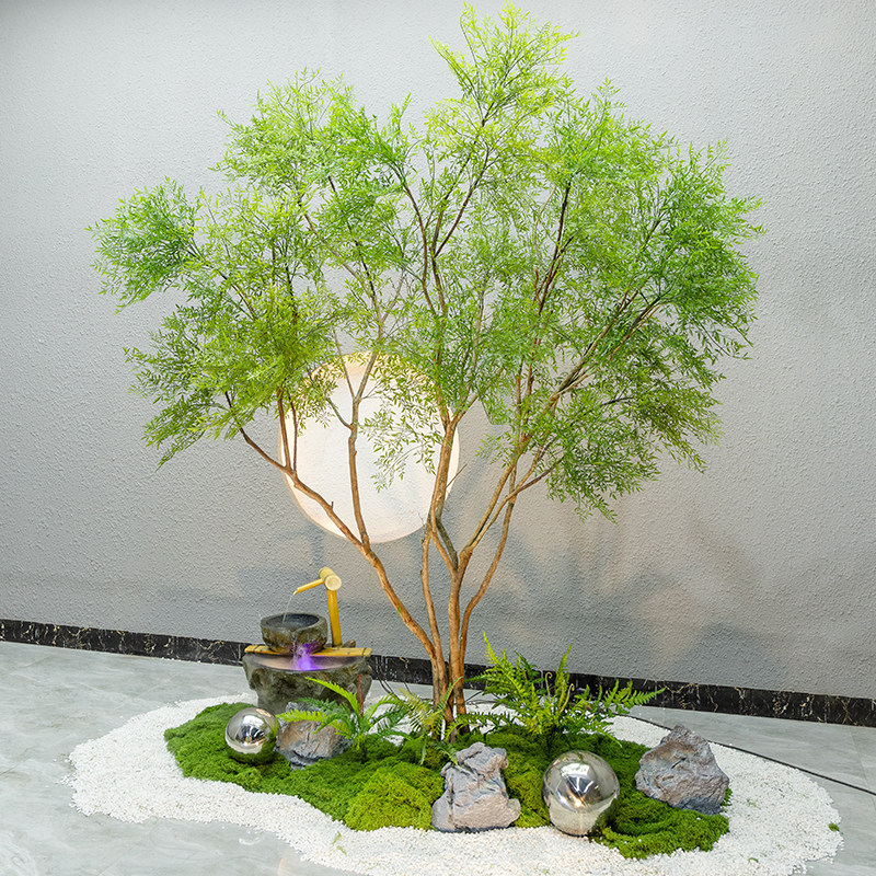 High-End Large Artificial Nandina Bamboo Tree for Indoor Minimalist Landscape Design, Realistic Green Plant for Window Display and Floor Decoration High-End Large Artificial Nandina Bamboo Tree for Indoor Minimalist Landscape Design, Realistic Green Plant for Window Display and Floor Decoration