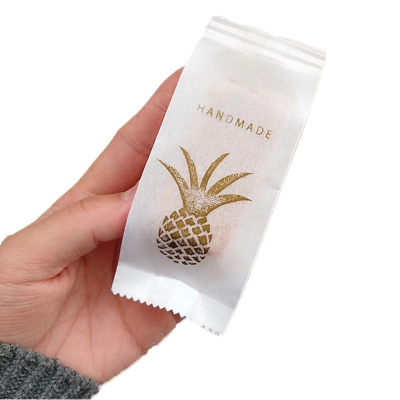 Bolsa de Papel para Empaque de Pastel de Piña 2025, Bolsa de Papel de Alta Gama Hecha a Mano en Taiwán, Bolsa para Alimentos, 50 Piezas