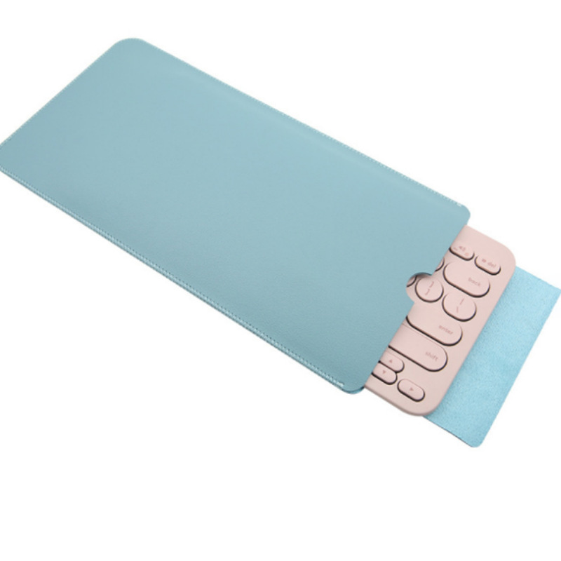 Aplicable a Logitech k380 teclado Funda de cuero pu cuero inalámbrico Bluetooth ligero teclado bolsa de almacenamiento teclado cubierta de polvo