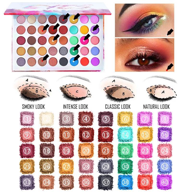 1500g Weight Makeup Set Type Of Cosmetics Paste Material Multicolor Pattern Elegant, Glam, Punk Style Elegant Glam Punk Multicolor Paste Makeup Set 10