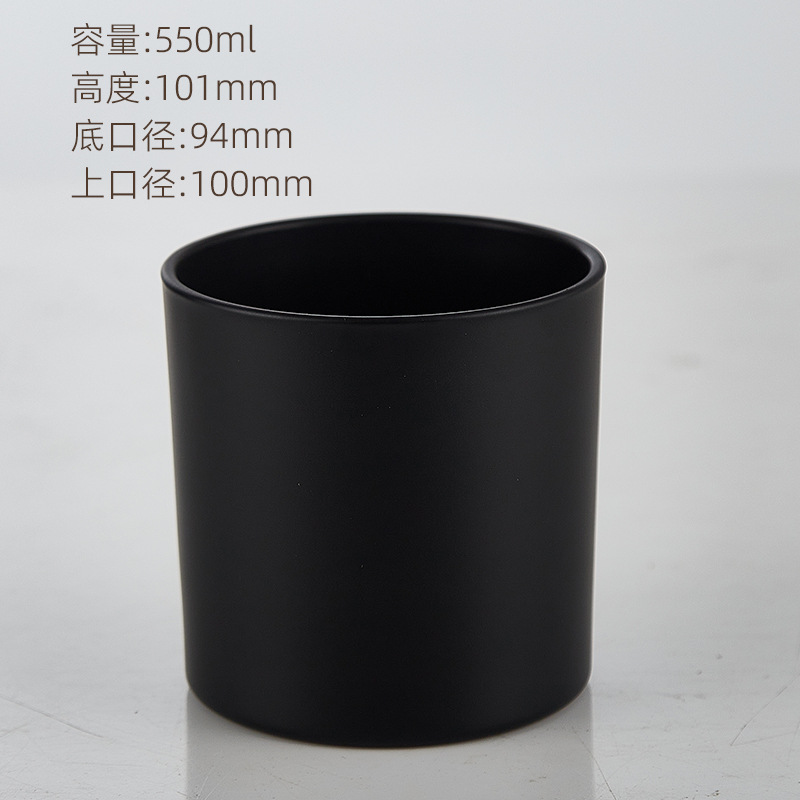 Vidrio de arena esmaltada taza de cera de banano taza vacía diy vela casera recipiente de vidrio dormitorio simple candelabro