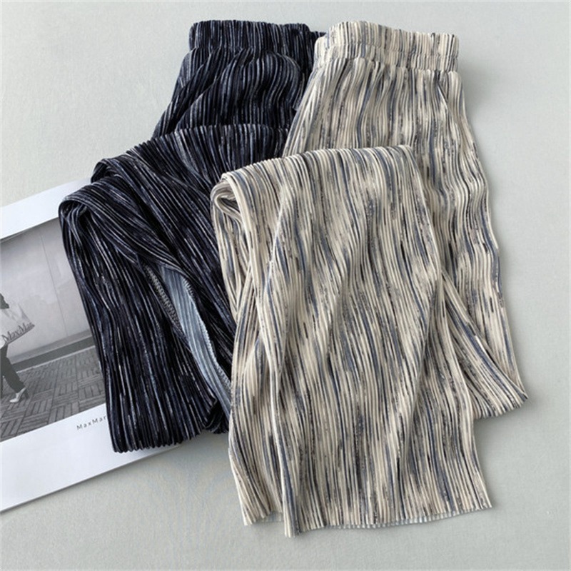 Extra large silk thin quick dry trousers, plus size, oversize, loose straight fit