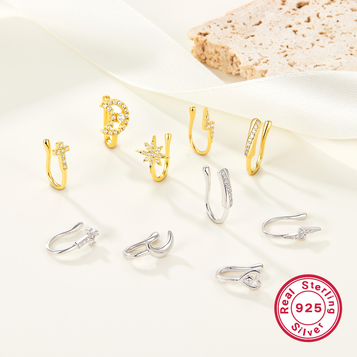 3g Weight 0.03µm Gold Plating Thickness Electroplating Gold Plating Process 18K Real Gold Plated, Platinum Plated Plating Material Zircon Inlay Material Nose Ring Classification 1 Piece Quantity Holiday, Daily, Party Occasion 925 Sterling Silver Material Geometric, Cross, Star, Heart Shape, Flower Pattern Unisex Gender Casual, Streetwear Style Three-dimensional Craft 1 Piece Nose Rings & Studs Casual Streetwear Geometric 925 Sterling Silver Nose Pin 9