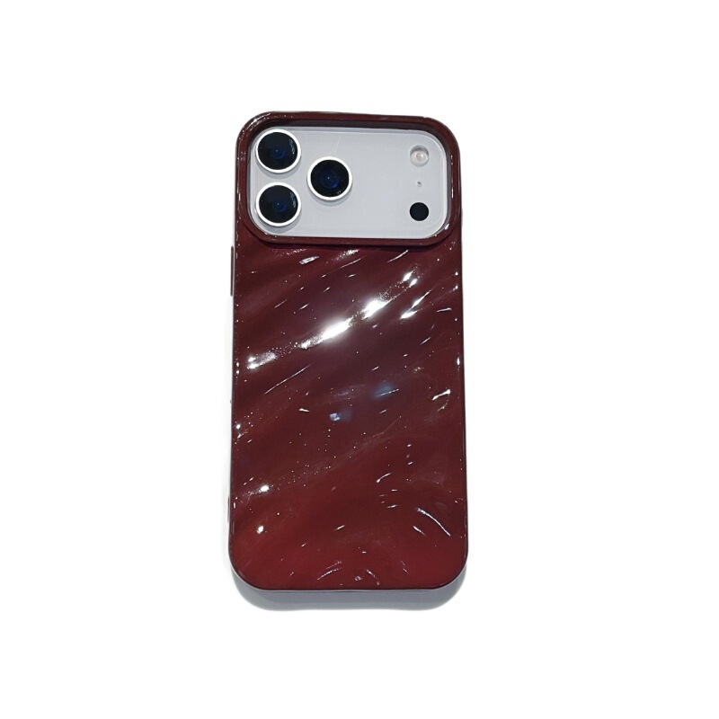 ins纯色立体褶皱适用iPhone16promax苹果17手机壳14/13软壳高级感|undefined