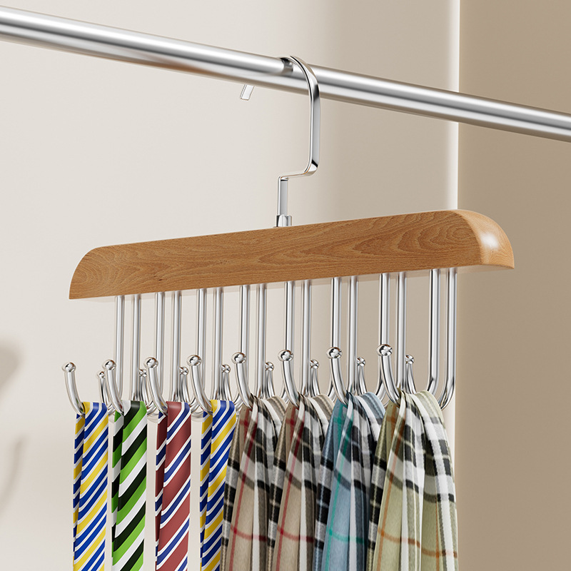 Colgante multifuncional chaleco cabina de almacenamiento dormitorio doméstico madera sólida gancho de múltiples piezas armario ondulado rack de almacenamiento para secar ropa image 14