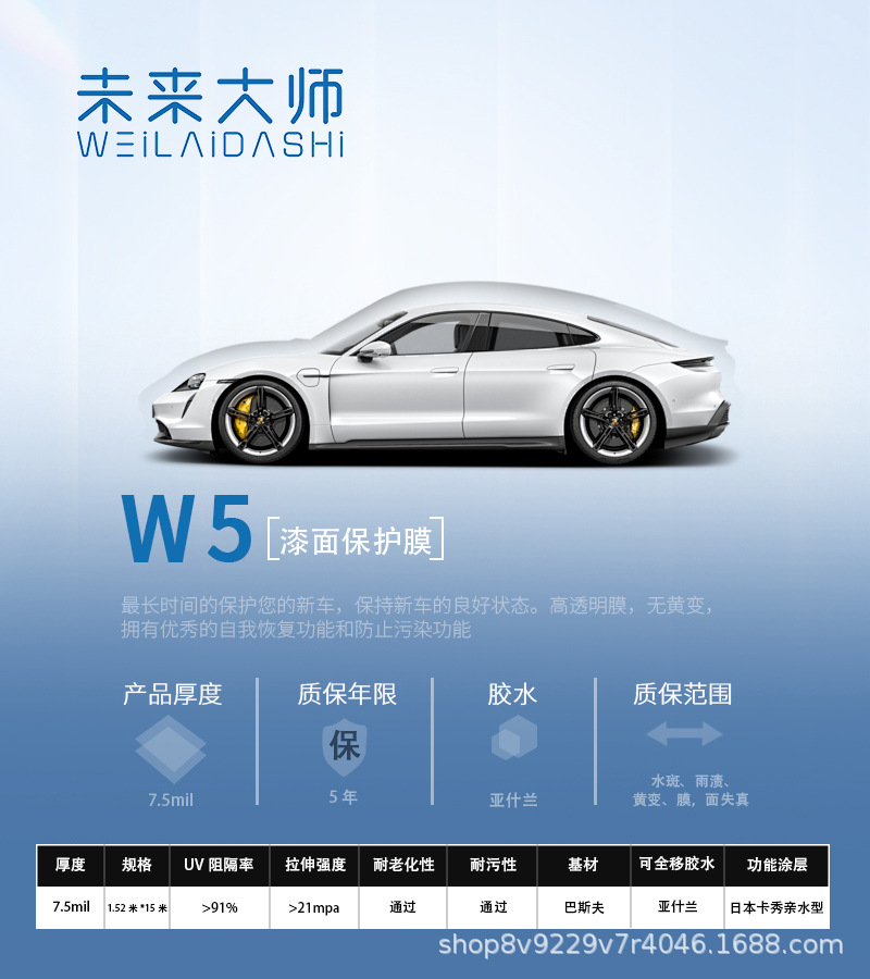 Weilai Dashi Future Master PPF Car Invisible Film TPU Scratch Resistant (Car paint protective film) - 15241505-meters
