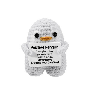 서있는 펭귄 라이트 그레이 밀키 화이트 P 카드