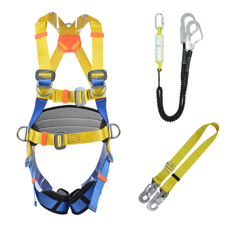 Blue and yellow + double rope buffer large hook + fence strap
