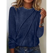 K 28582 Women's solid long sleeve tee Ůʿ��ɫ���� T ��