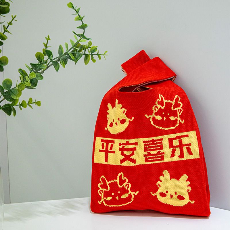 新款户外百搭针织托特包网红手办包包手机收纳包包ins女士手提包