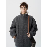 2026秋季男式针织衫宽松加厚保暖长袖圆领运动风格腈纶面料，男装针织衫/毛衣，星座614