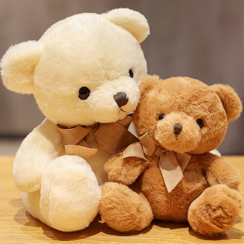 Bowtie Teddy Bear Plush Toy, Child Sleeping Pillow, Gift for Boys and Girls, Birthday Present