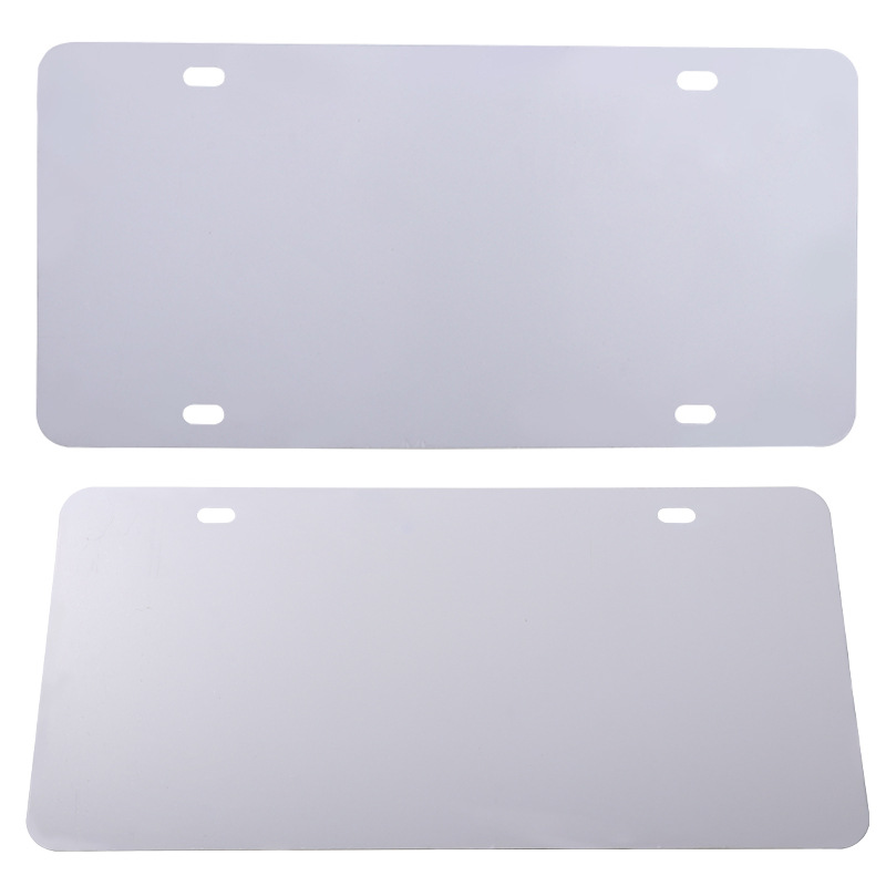 亚马逊跨境热卖美标热转印铝制空白车牌热升华个性图案2/4孔车牌