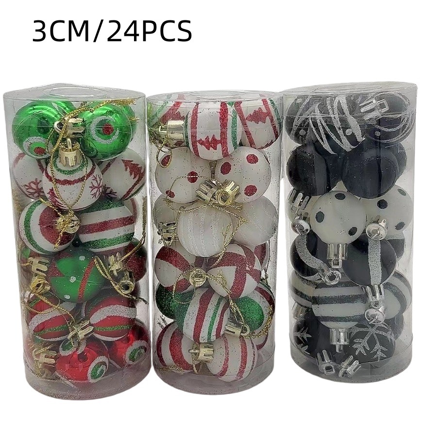 Popular nuevo 3cm24 mini lindo BOLA DE Navidad joyería elfo rojo verde blanco traje de bola resistente a los golpes
