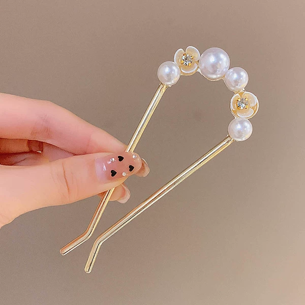 1# pearl flower hairpin about 10cm