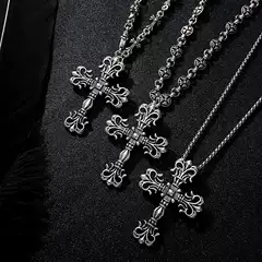 Japanese and Korean Fashion Nightclub Trendy Cross Necklace Quan Zhilong Gd Same Style Retro Fashion Trendy Cro Accessories