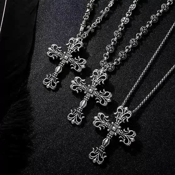 Japanese and Korean Fashion Nightclub Trendy Cross Necklace Quan Zhilong Gd Same Style Retro Fashion Trendy Cro Accessories