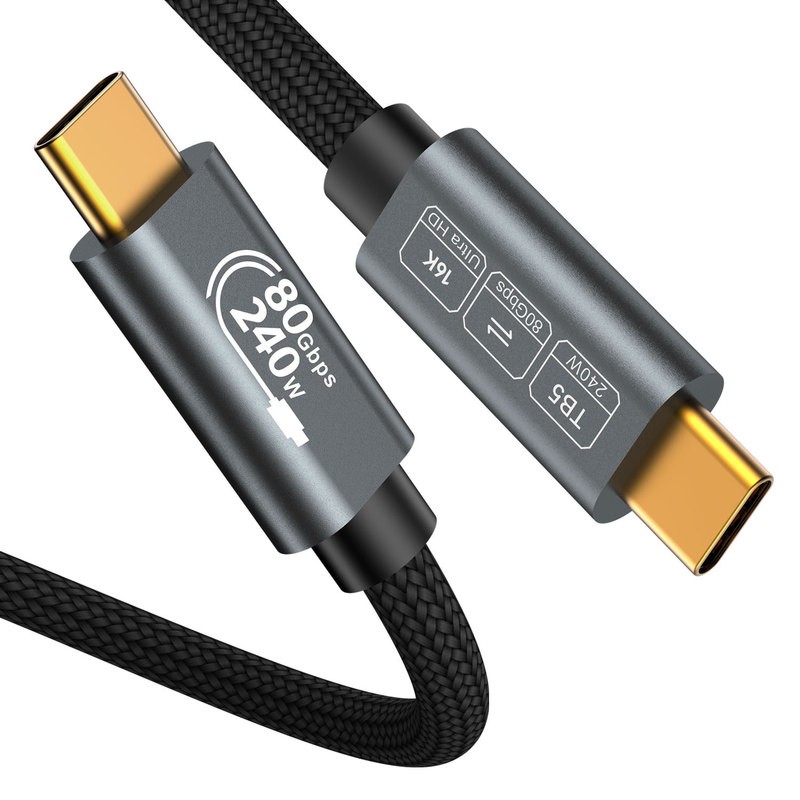 Cross-border optimization of lightning 5 16K computer HD video 80G data transmission 240WTYPEC mobile phone fast charging line Cross-border optimization of lightning 5 16K computer HD video 80G data transmission 240WTYPEC mobile phone fast charging line