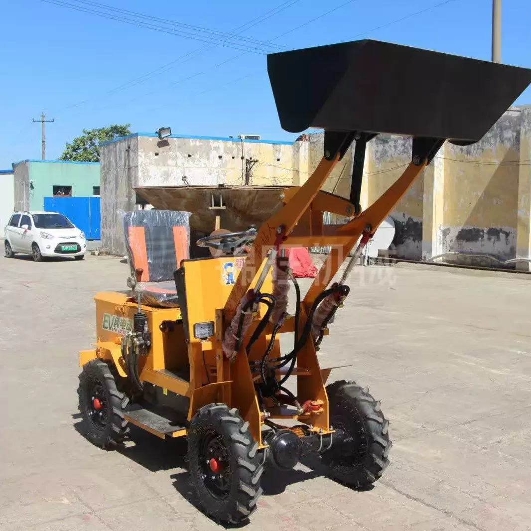 工地农用小型电动装载机 四轮驱动 电动铲车装卸设备厂家