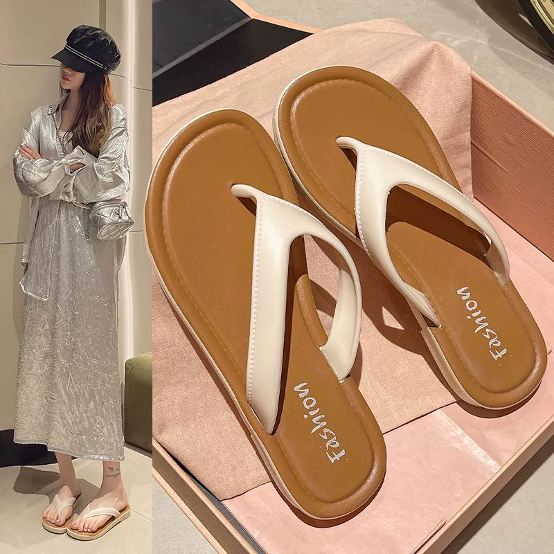 Универсальные шлепанцы, летние тапочки на платформе, нескользящая дезодорированная пляжная обувь, шлепки, модный интернет-сюжет