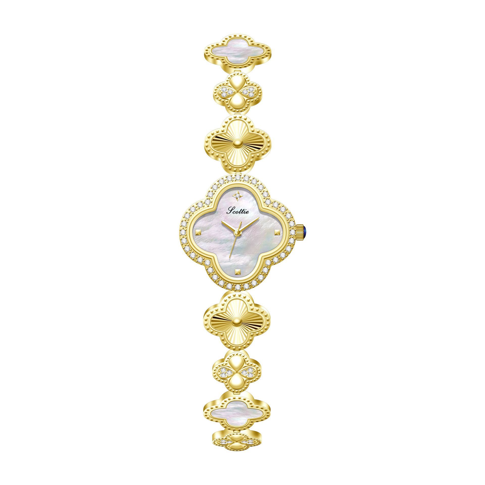 Fritillaria gold bracelet women's watch