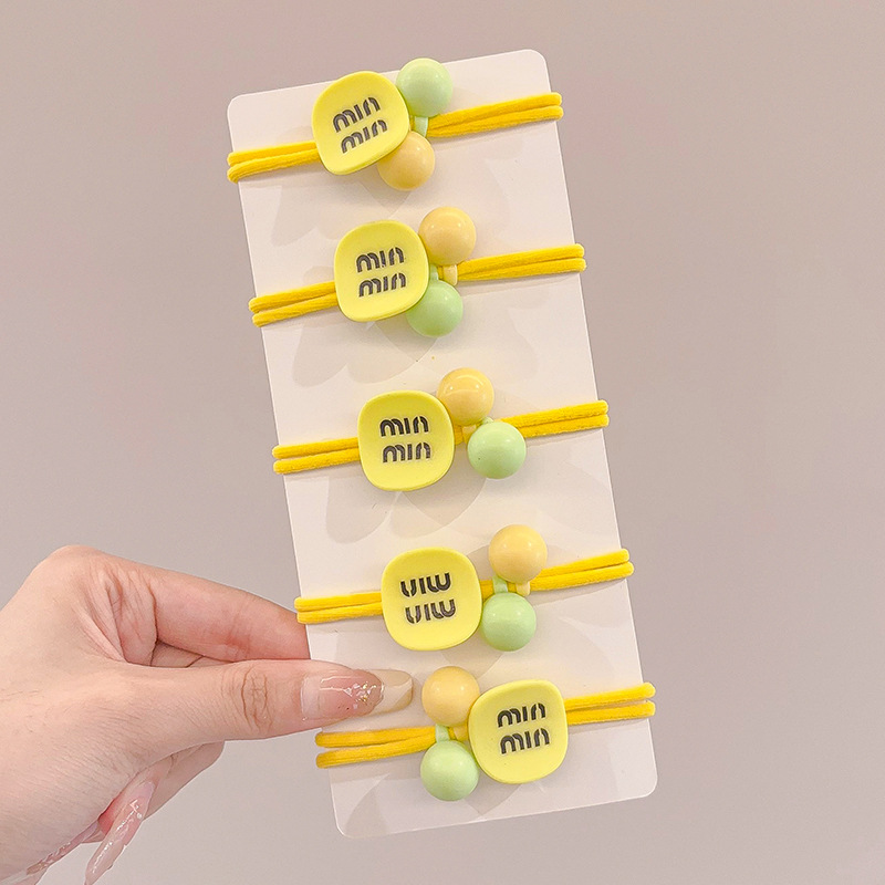 Coreana para niños correa de cabello anillo de cabello niñas de cabello de cola de caballo de color duradero estudiantes de alta elasticidad no es fácil cortar la cuerda