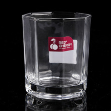 8607小八角杯耐高温玻璃杯透明小八角杯家用喝水啤酒白酒饮料杯子