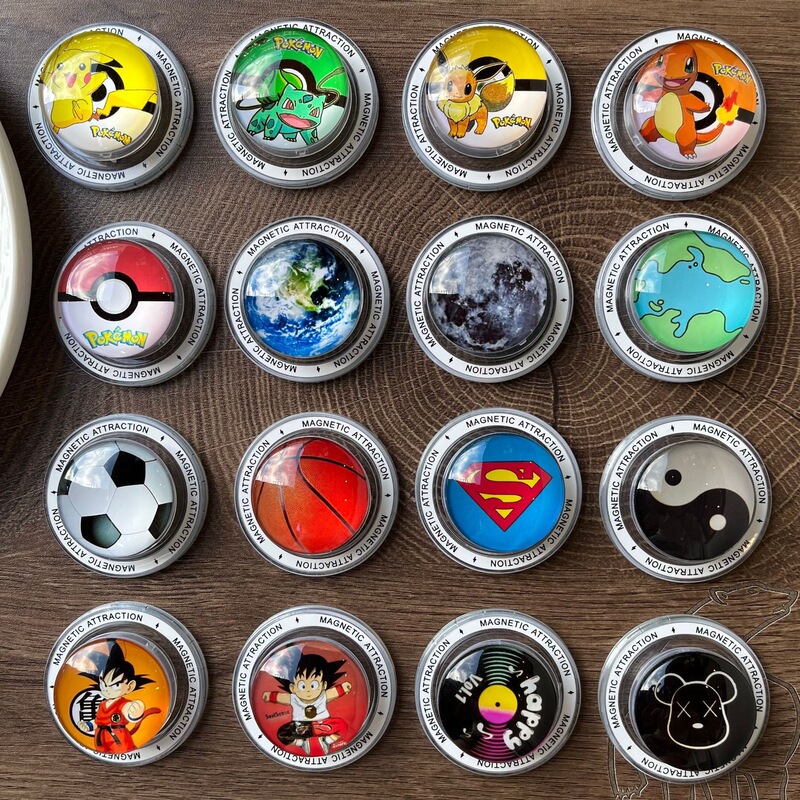 Japanese and Korean Cartoon Cute Earth Basketball Football Magsafe Magnetic Air Cushion Phone Retractable Adsorption Stand