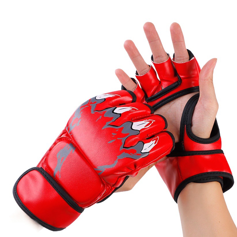 Boxing Gloves, Boxing Gloves for Adults and Children, Half-Finger Sandbag Training Equipment for Men and Women, Taekwondo Gloves