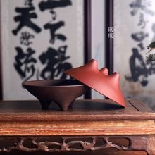 『三足浅圆斗』紫泥/清水泥 精品紫砂微型花盆