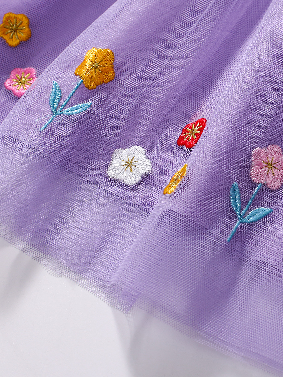 Little maven mallas europeas y estadounidenses vestido de princesa infantil de verano de manga corta lindo vestido infantil de algodón vestido infantil image 5
