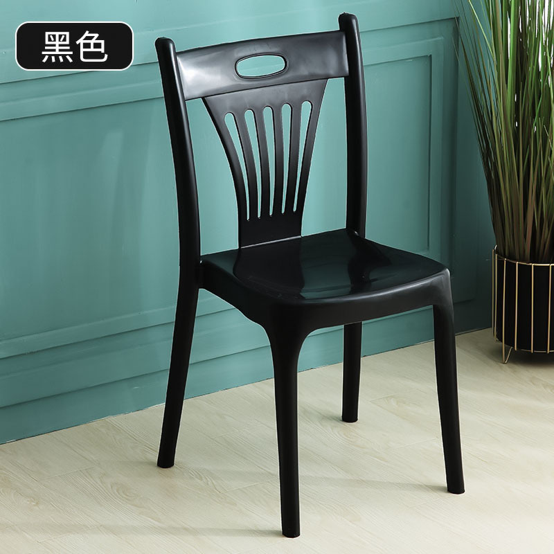 Silla trasera de plástico engrosada puesto grande Silla de comedor Silla de restaurante hogar al aire libre playa adulto rápido comedor silla de plástico taburete