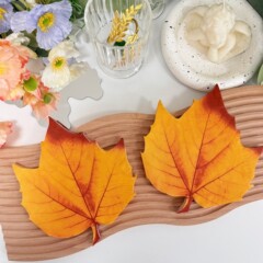 20张3层高档秋季枫叶形状餐巾纸趣味异形纸巾感恩节餐厅装饰餐纸