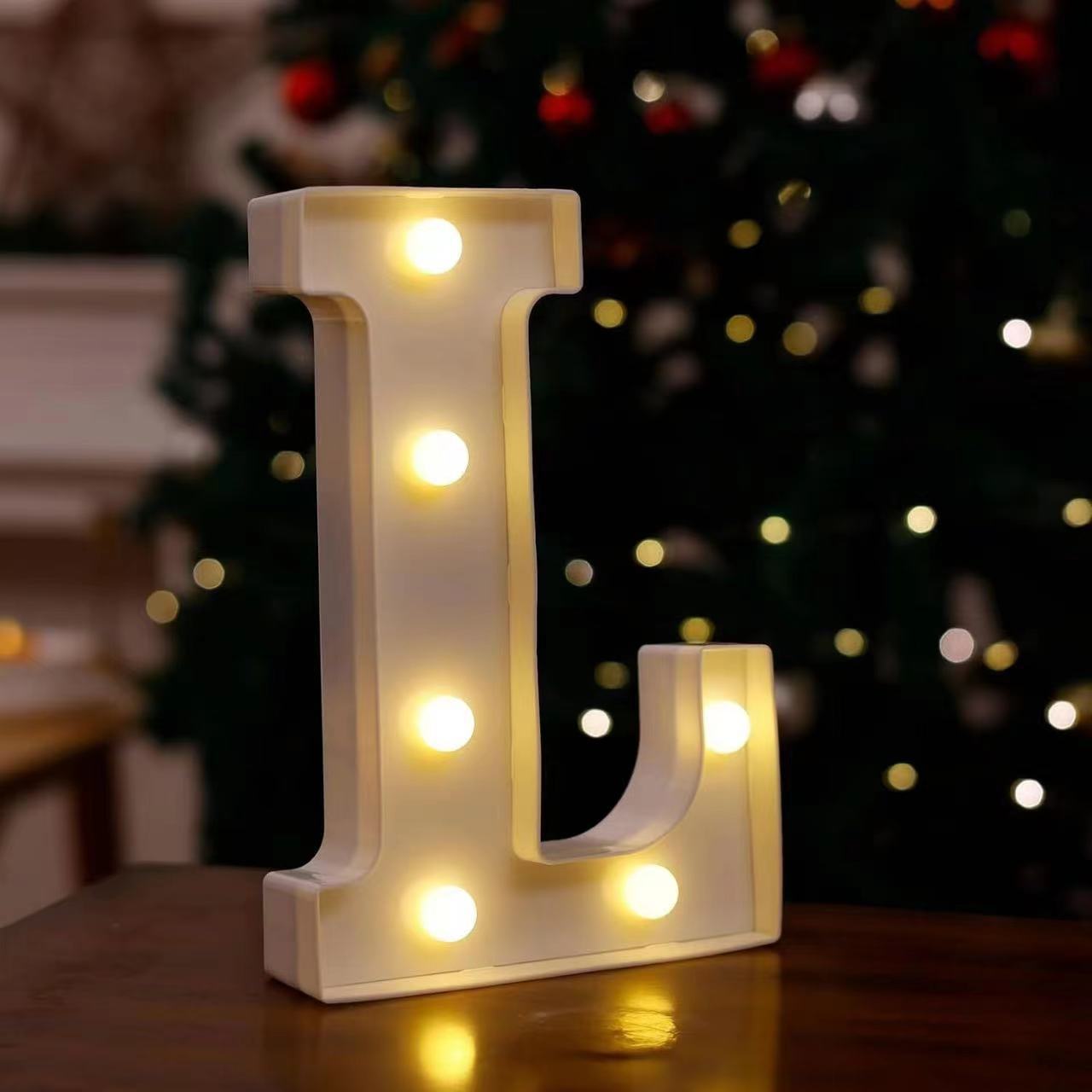 Lámpara LED de Letras y Números de PVC Decorativa para Fiestas y Bodas image 16