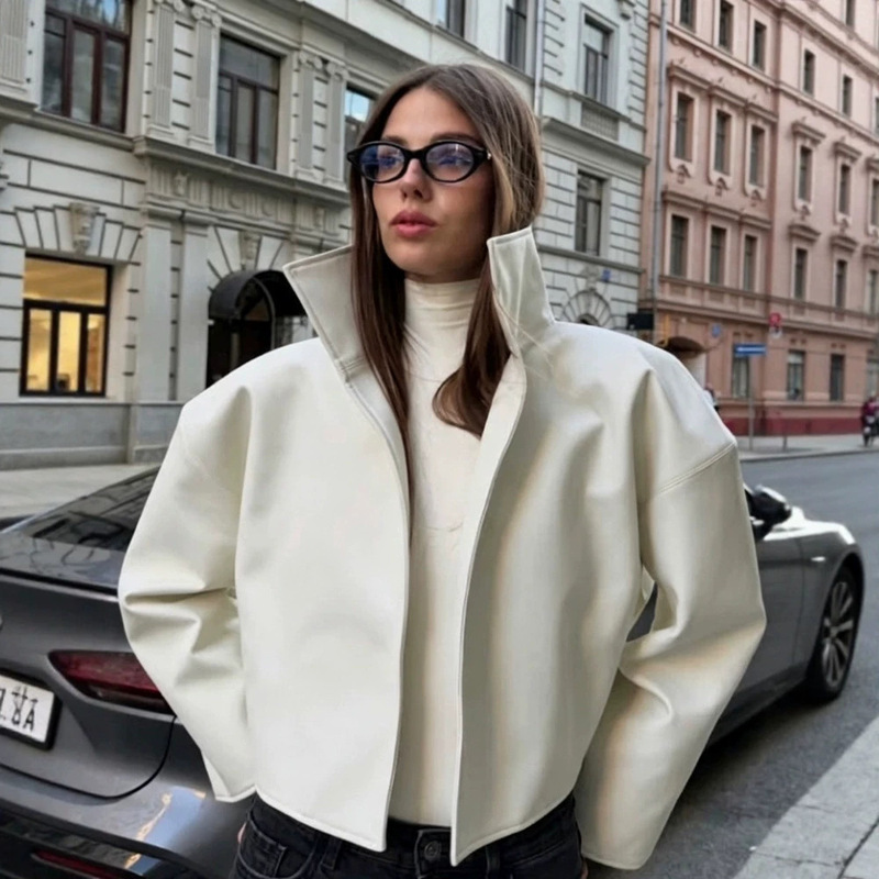 Fashionable and stylish high-neck asymmetric blazer for women, versatile 2026 cross-border European and American AliExpress wholesale