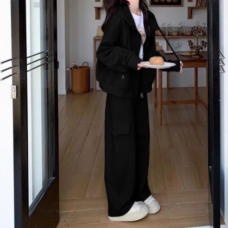 大码秋季洋气减龄卫衣休闲运动套装女胖mm时髦显瘦两件套2-300斤|undefined