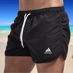 2025Wish Export Summer New Men's Fashion Beach Shorts Polyester Quick-Drying Multi-Color Sports Quarter Pants for Men