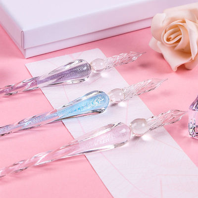 Glass pen Dip pen colour Ink transparent Water Sign crystal gift Gift box packaging Cross border Electricity supplier