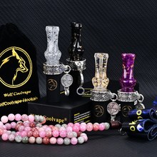 WOLF COOLVAPE 水烟烟嘴金箔树脂古铜银环扣高端私人石珠链+挂链