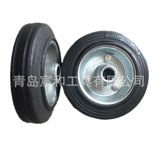 4inch 5inch Rubber Solid Wheels Silent Directional Universal Wheels Flat Trolley Wear-Resistant Casters Stroller Small Wheels