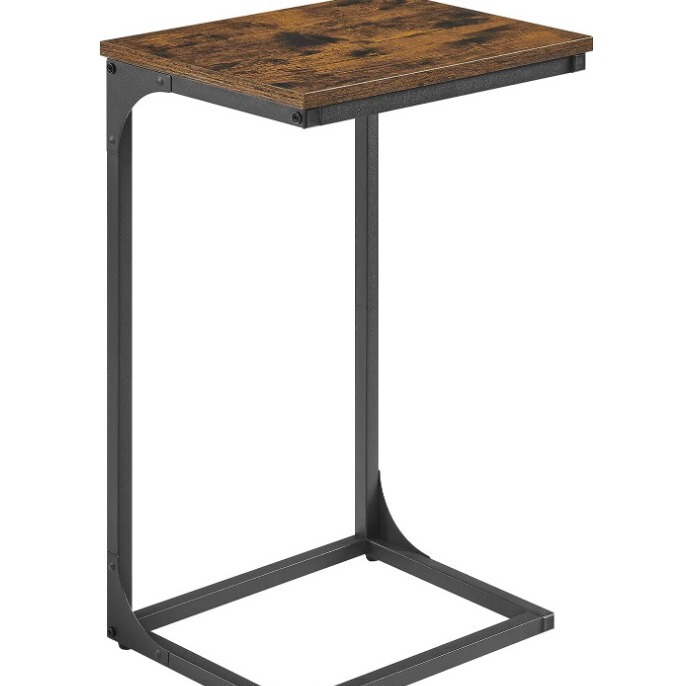 Cross-Border Customization C-Shaped Coffee Table Sofa Side Table Metal Frame Notebook Small Tv Tray Guangdong Furniture Tea Tabl