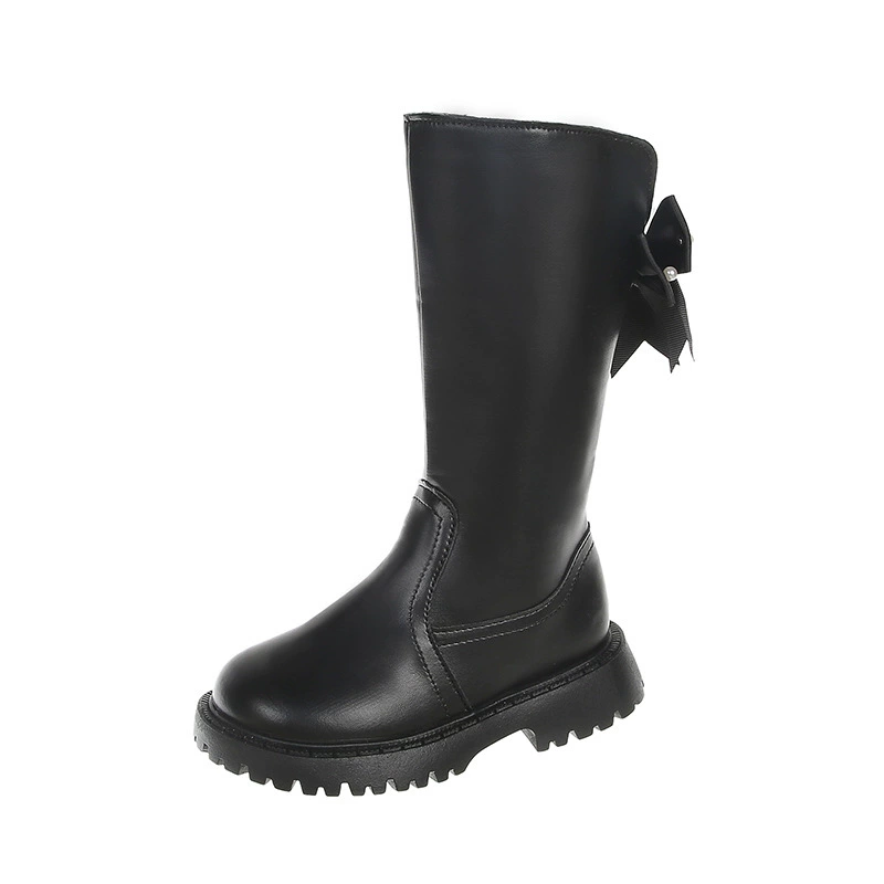 Martens, children's fleece breathable demi-season high boots for princess