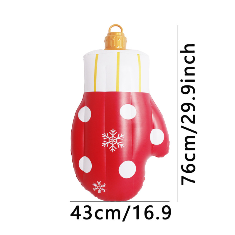 跨境圣诞节用品Christmas庭院派对氛围装饰布置PVC灯笼充气圣诞球|undefined