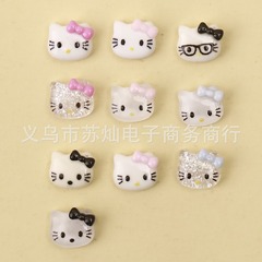 新型氷透立体樹脂漫画部品ネイルアートdiyクリームゴム携帯ケース装飾子猫卸売りkt猫