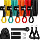Pull rope 11 piece tension device latex resistance fitness rope suit latex pull belt training rope upgrade version