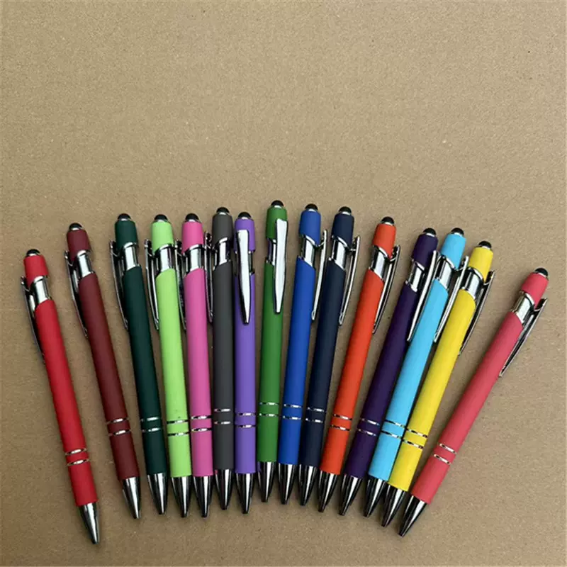 按动金属笔美极笔批发铝杆触屏圆珠笔印刷刻字logo广告礼品笔