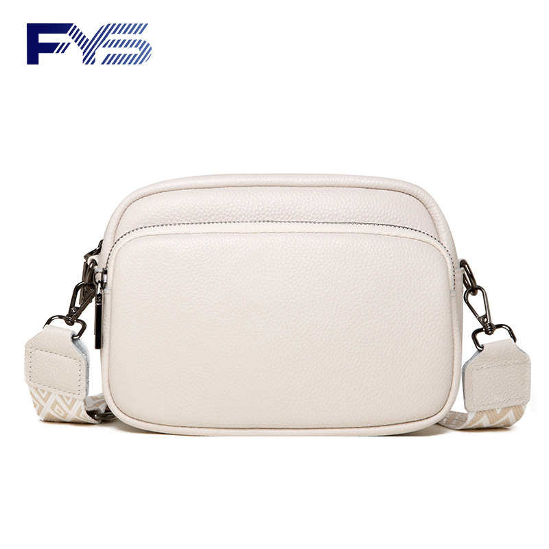 DENK Cross-border Genuine Leather Women's Bag 2025 New Trendy Fashion Niche Shoulder Crossbody Bag Top Grain Cowhide Small Square Bag